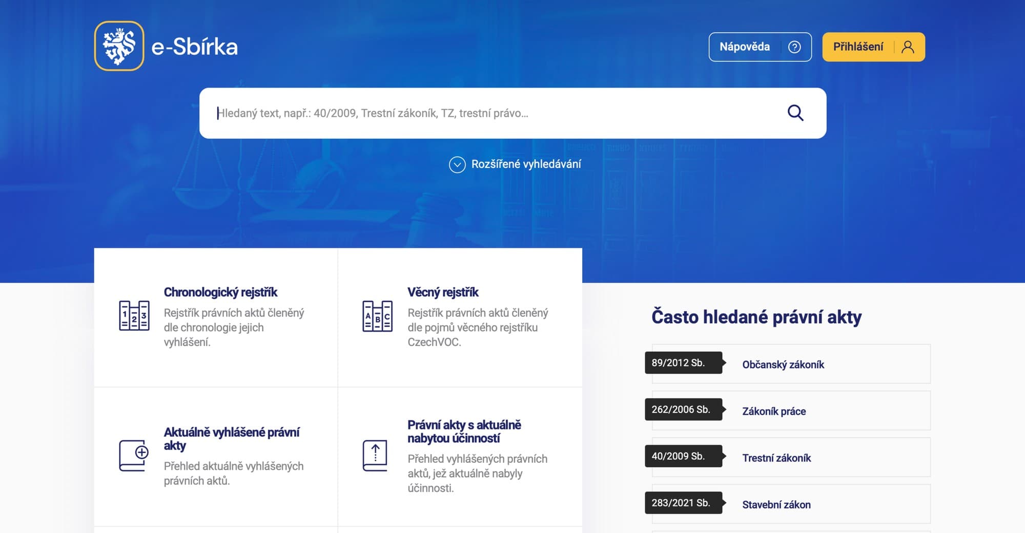 e-Sbírka - Právní aspekty a Daně - Finanční nástroj pro zákony, právní předpisy, elektronická sbírka, mezinárodní smlouvy