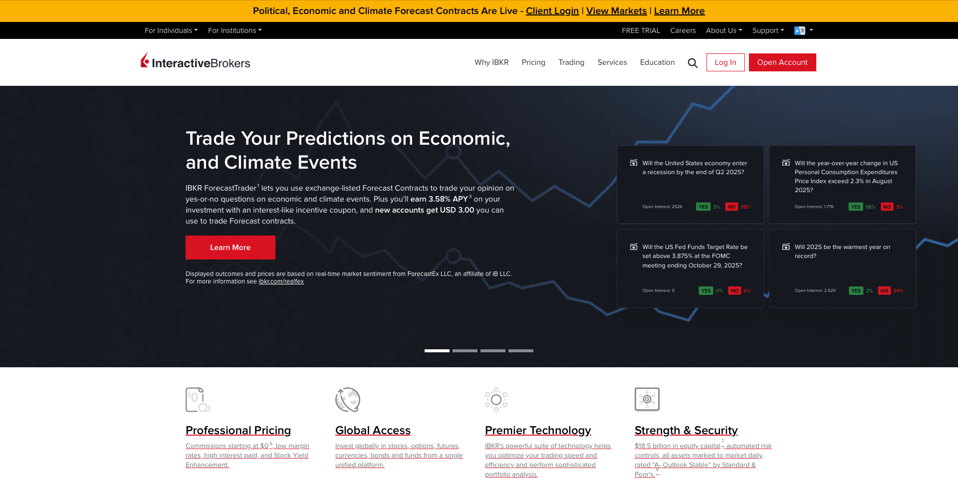 Interactive Brokers - Spoření a Investování - Finanční nástroj pro Interactive Brokers, investování, akcie, ETF, institucionální investoři