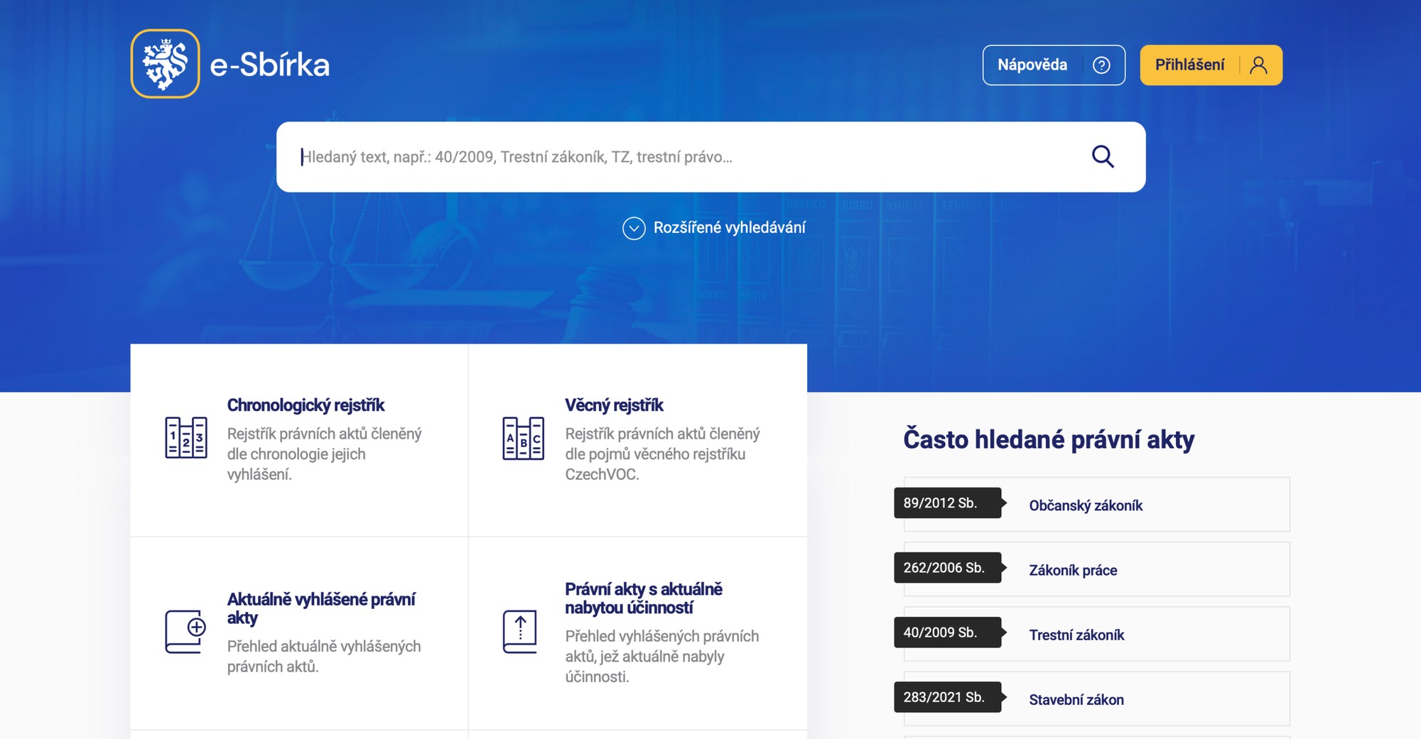 e-Sbírka - Právní aspekty a Daně - Finanční nástroj pro zákony, právní předpisy, elektronická sbírka, mezinárodní smlouvy
